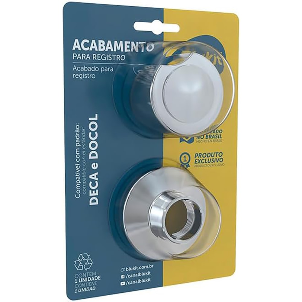 Acabamento Para Registro Deca/docol C40 Abs Cromado Blukit