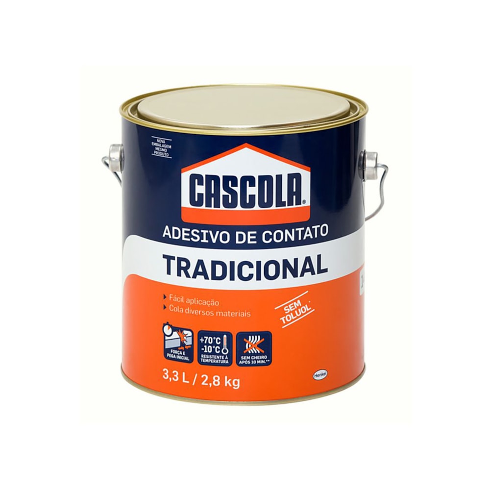 Adesivo De Contato Cola de Sapateiro Tradicional Cascola 2,8kg Henkel