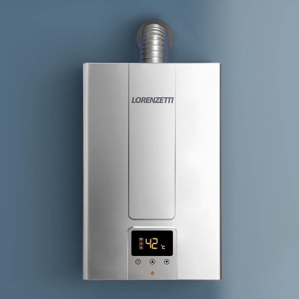 Aquecedor à Gás LZ 1600 Digital Eletrônico Inox Lorenzetti