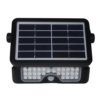 Arandela Solar DEMI Preto 360 LED 3000K IP65 com Sensor de Movimento