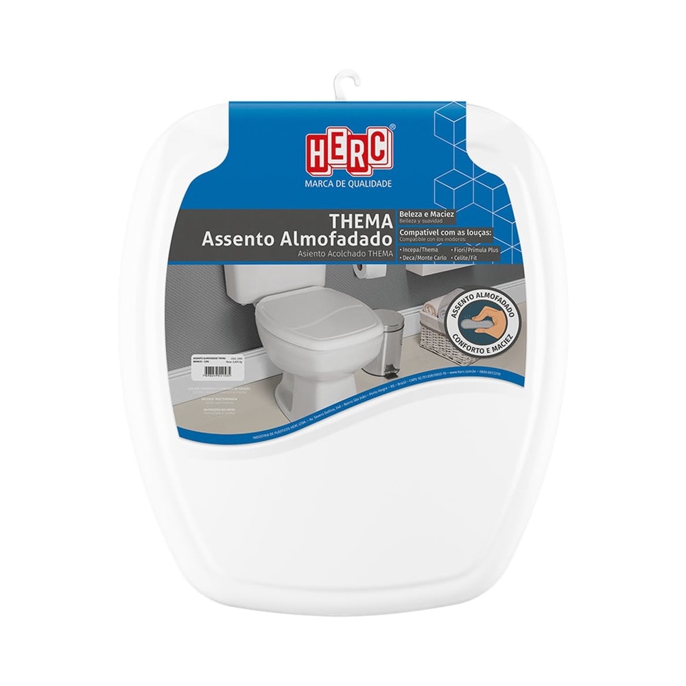 Assento Sanitario Almofadado Thema Premium Herc