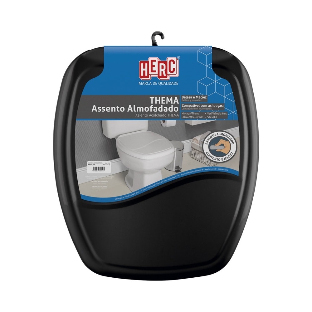 Assento Sanitario Almofadado Thema Premium Herc