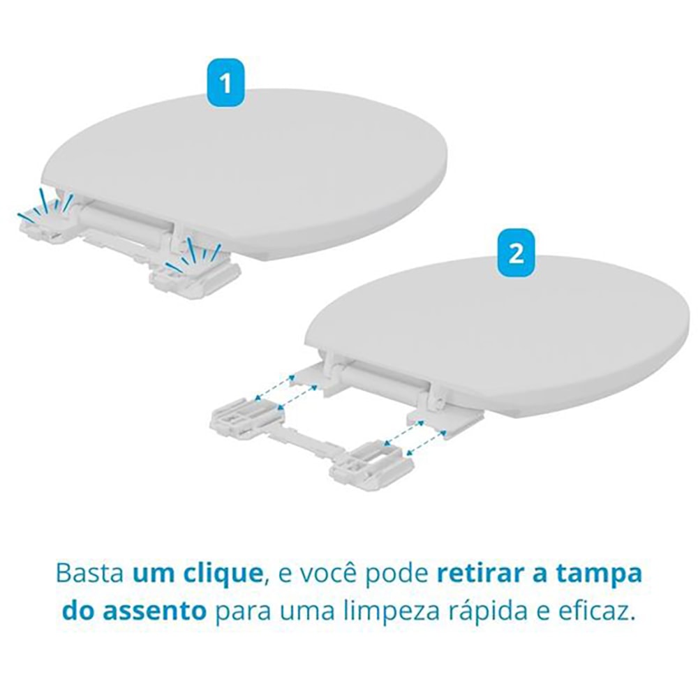 Assento Sanitário Oval Almofadado Astra Conforto e Qualidade