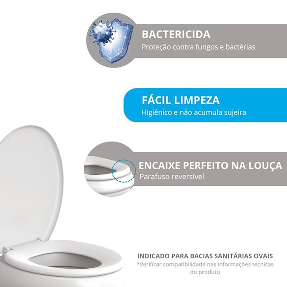 Assento Sanitário Oval Soft Astra Conforto e Qualidade