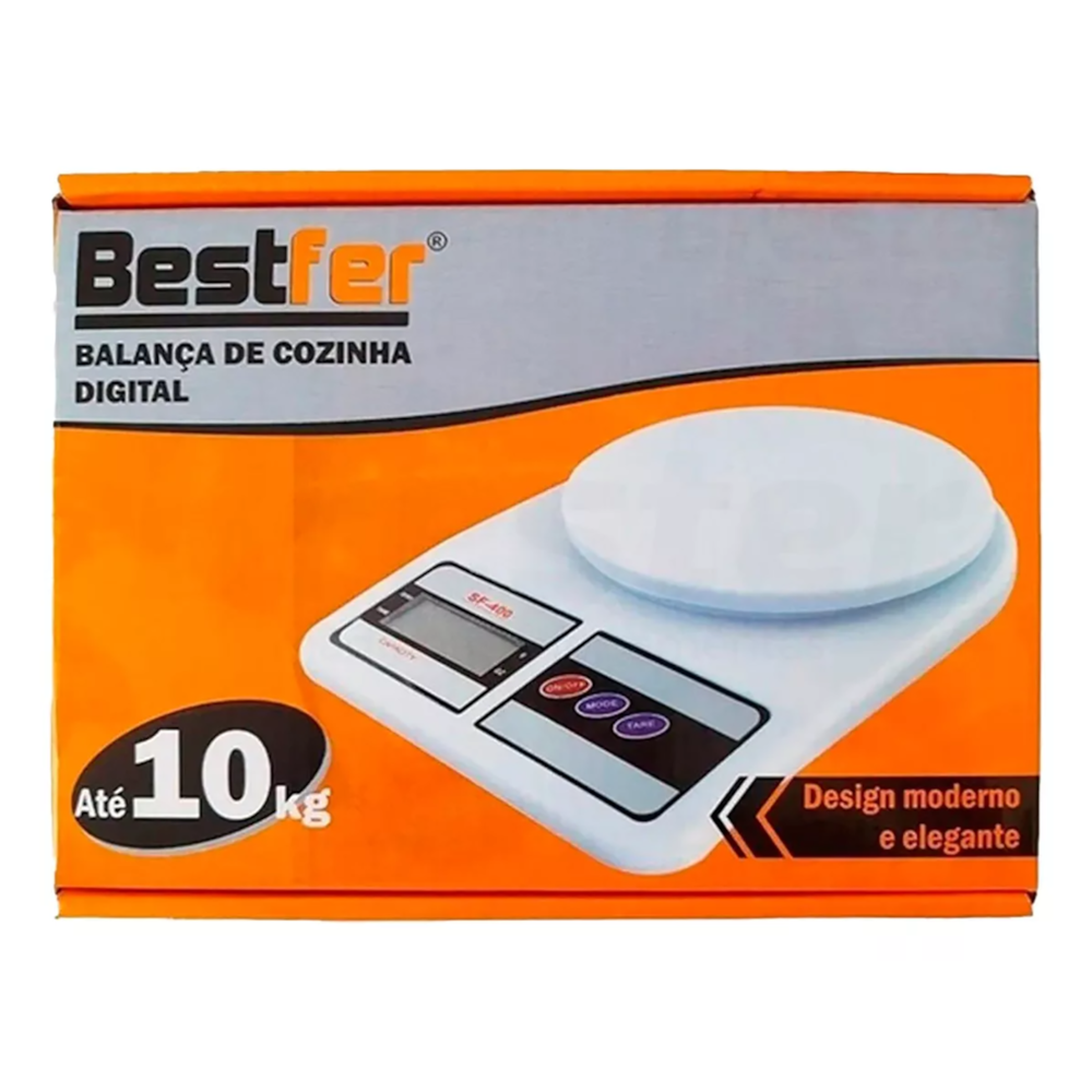 Balanca de Cozinha Digital Branca Até 10kg Bestfer