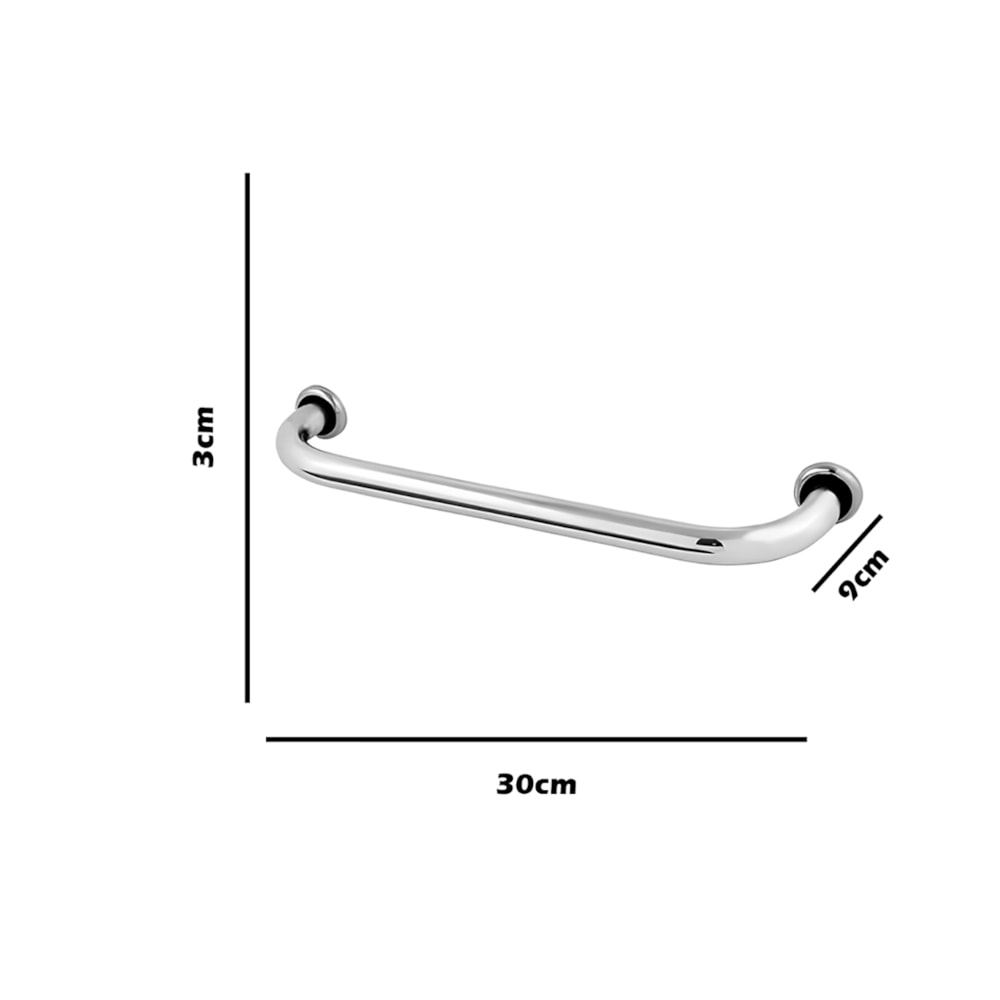 Barra de Apoio 30cm Oliveira Metais