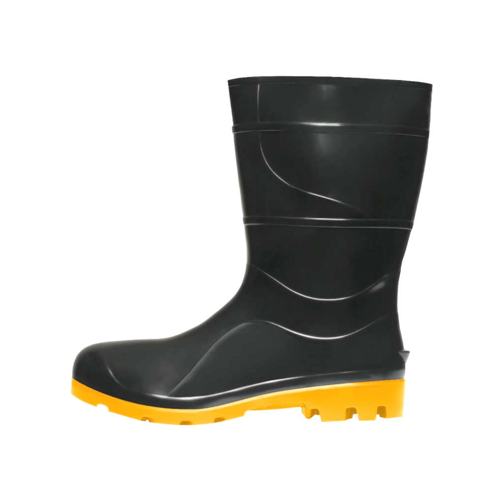 Bota Galocha PVC Cano Longo Preto Cartom Tamanhos