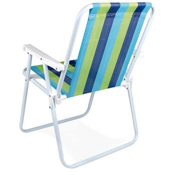 Cadeira de Praia e Piscina Alta Aço Cores Sortidas Mor