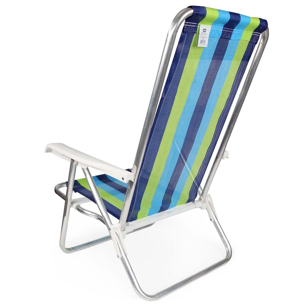 Cadeira de Praia Piscina Reclinável 4 Posições Alumínio Dobrável Mor