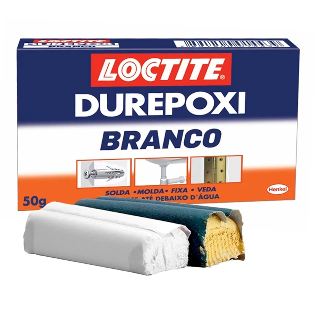 Caixa 12 unid Durepoxi Branco Loctite 50g Henkel