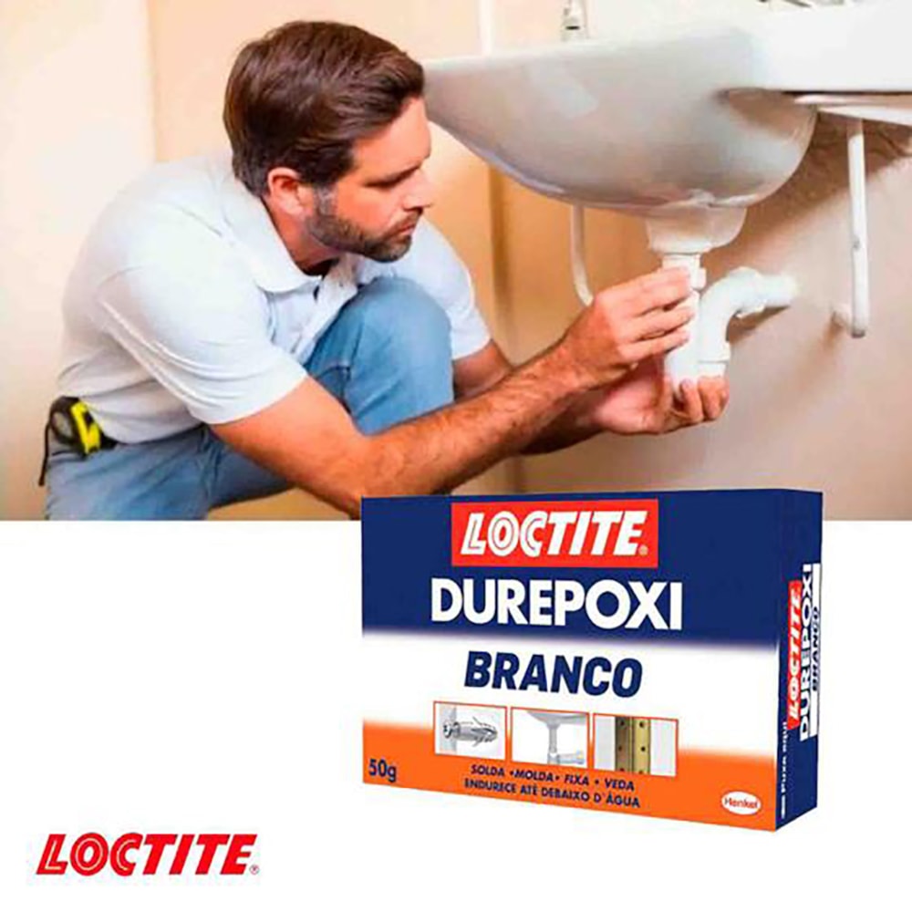 Caixa 12 unid Durepoxi Branco Loctite 50g Henkel