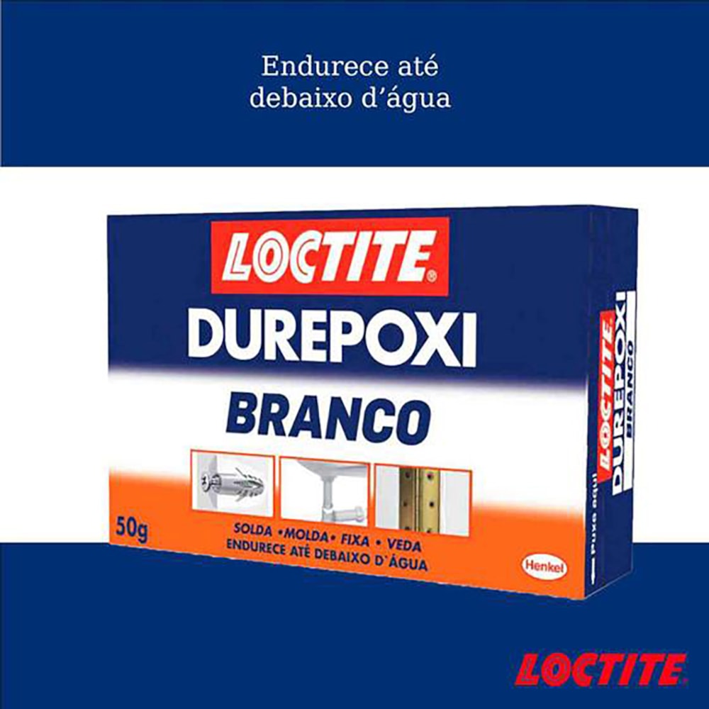 Caixa 12 unid Durepoxi Branco Loctite 50g Henkel