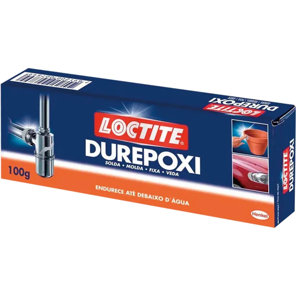 Caixa 12 unid Durepoxi Cinza Medio Loctite 100g Henkel