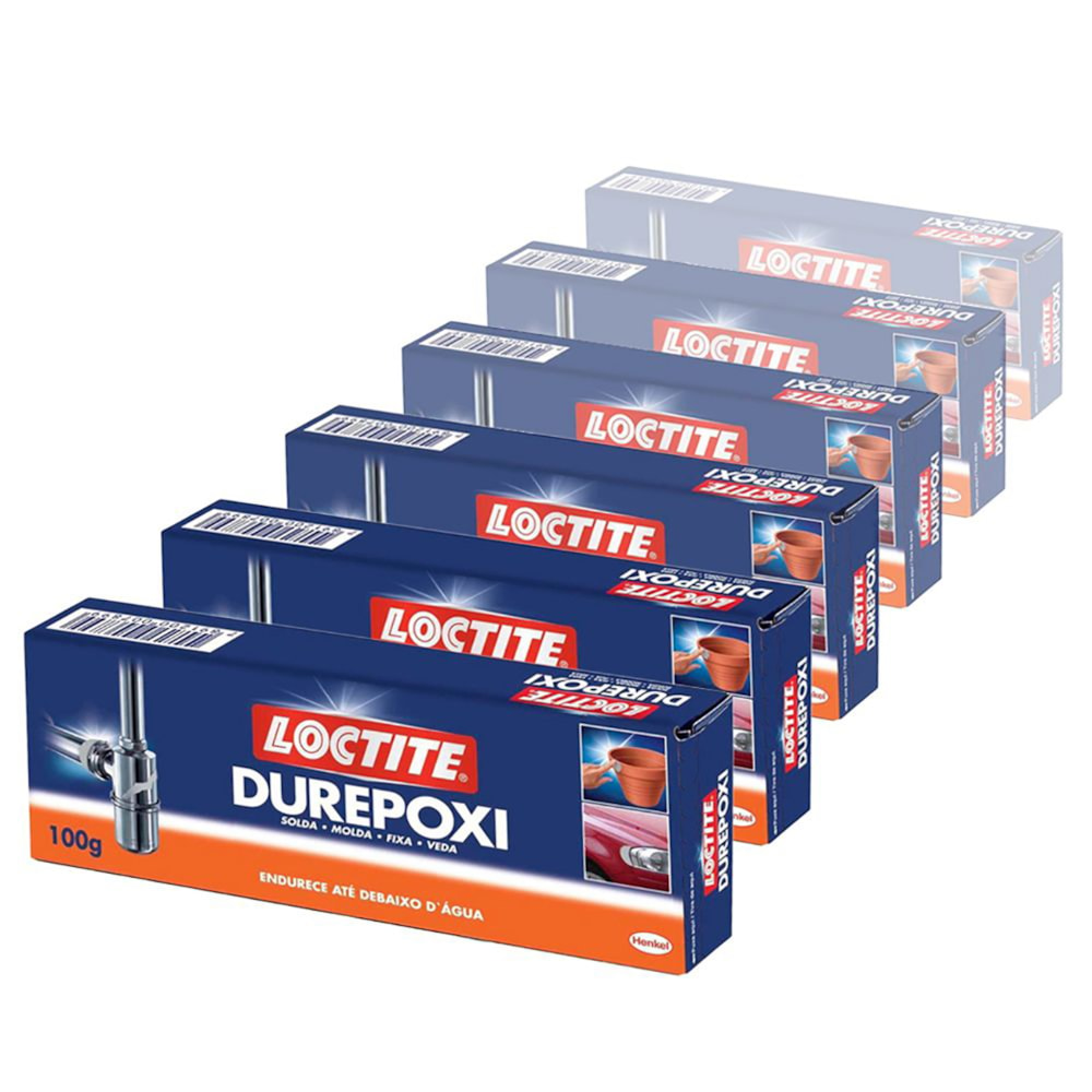 Caixa 12 unid Durepoxi Cinza Medio Loctite 100g Henkel