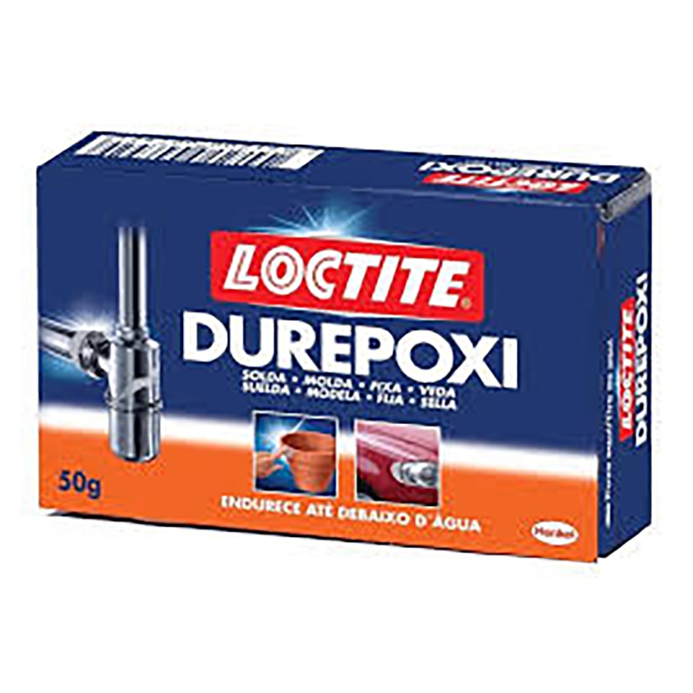 Caixa 12 unid Durepoxi Cinza Pequeno Loctite 50g Henkel