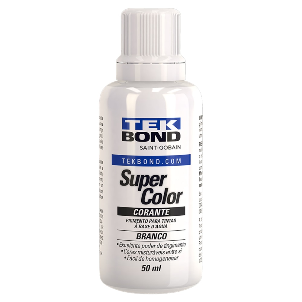 Caixa 12 unidades Corante Liquido 50ml Tekbond Cores