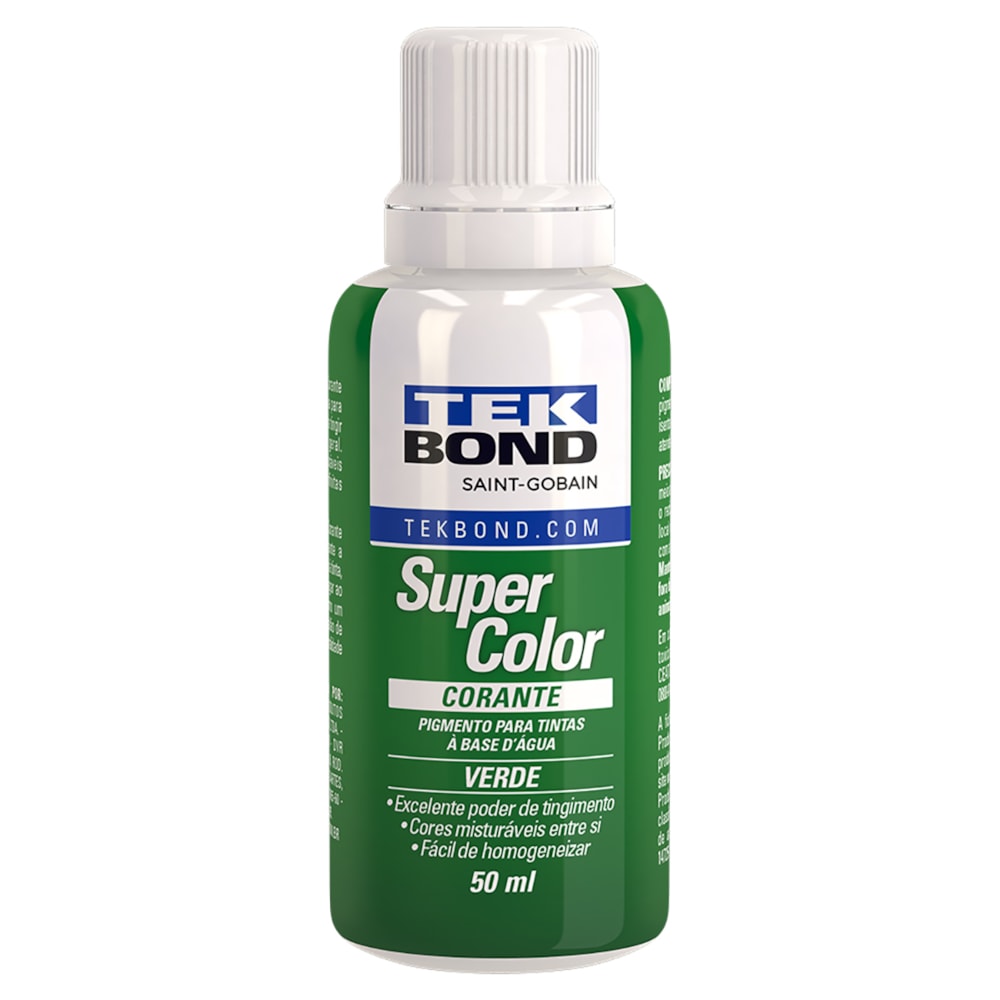 Caixa 12 unidades Corante Liquido 50ml Tekbond Cores