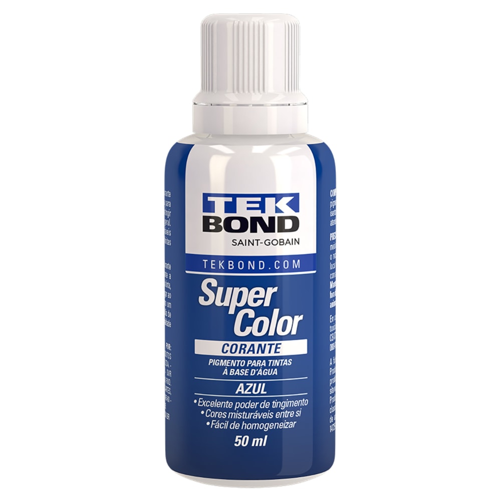 Caixa 12 unidades Corante Liquido 50ml Tekbond Cores