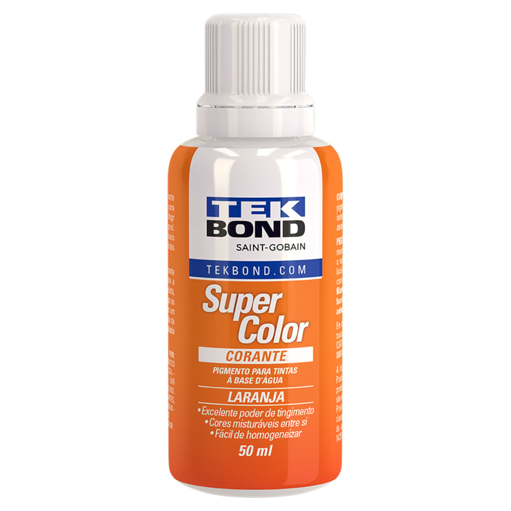 Caixa 12 unidades Corante Liquido 50ml Tekbond Cores