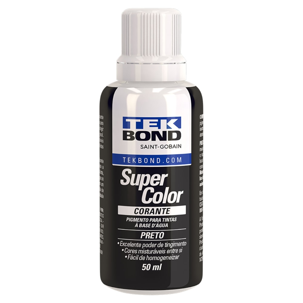 Caixa 12 unidades Corante Liquido 50ml Tekbond Cores