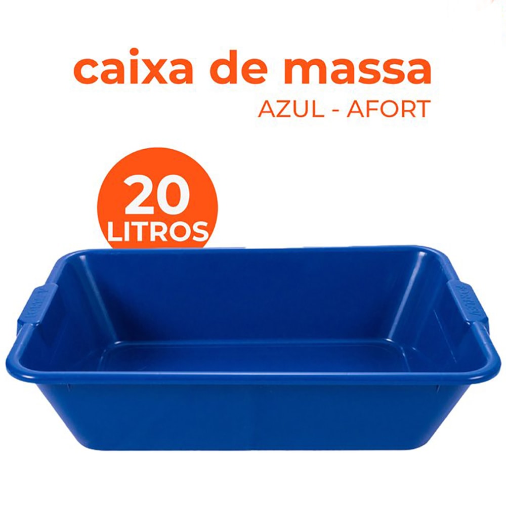 Caixa Para Massa Azul 20l Afort