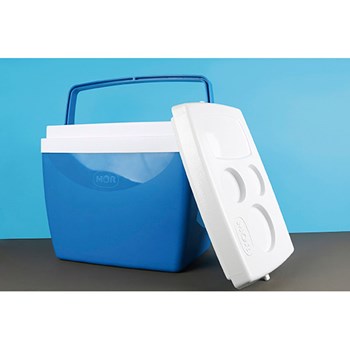 Caixa Térmica Cooler 26 Litros com Alça Azul Mor