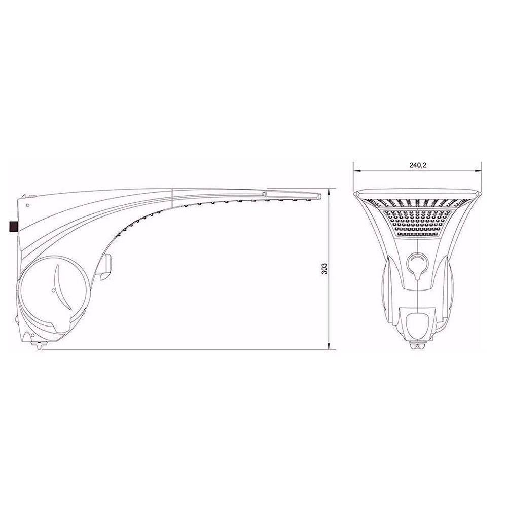 Chuveiro Duo Shower Quadra Eletrônica Turbo 7500W 220V Lorenzetti