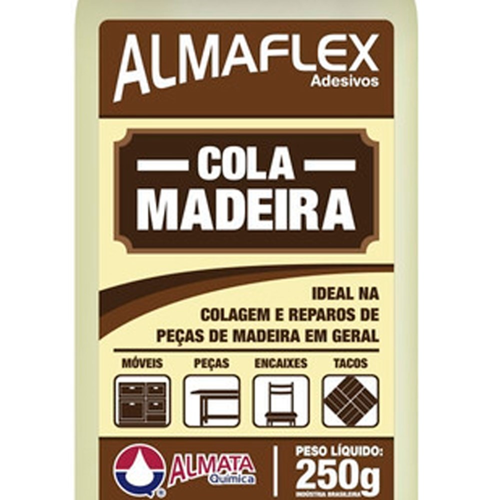 Cola Adesiva Para Madeira 250g Almata