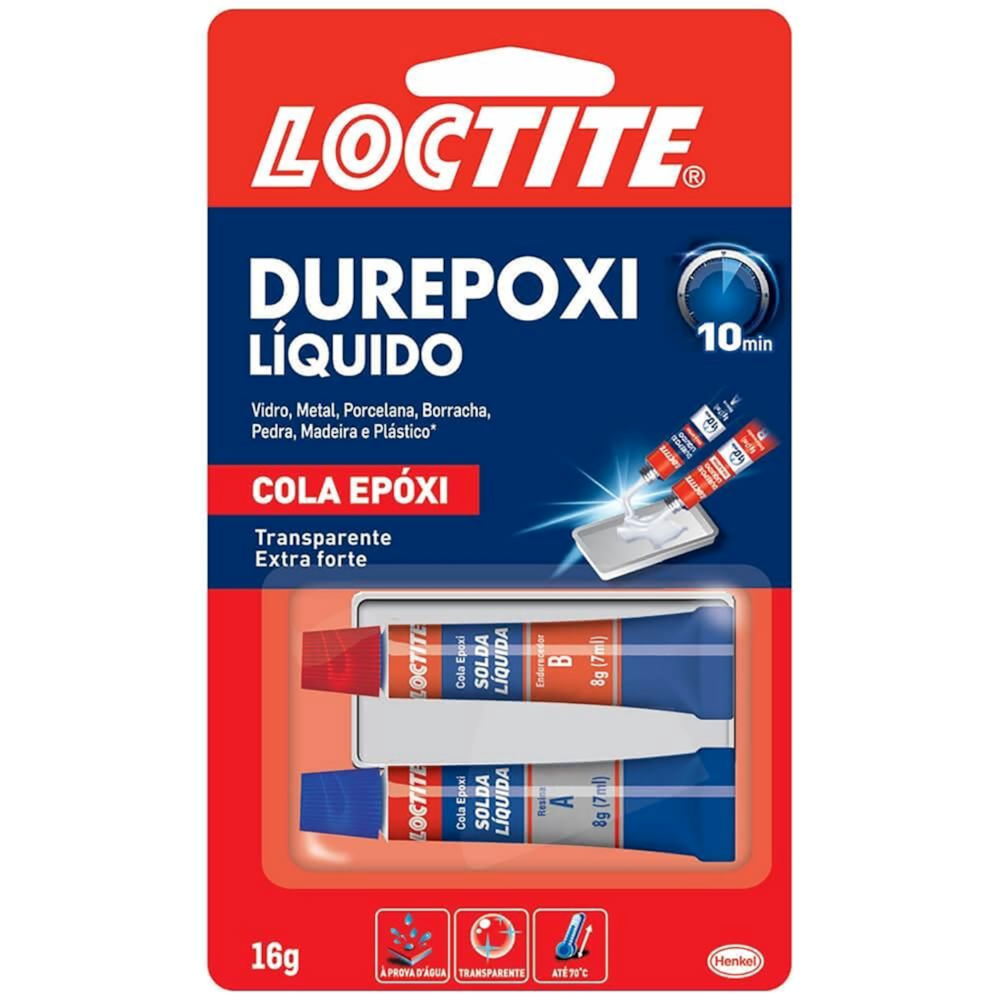 Cola Epoxi Durepoxi Liquido Crystal 16g Loctite Henkel