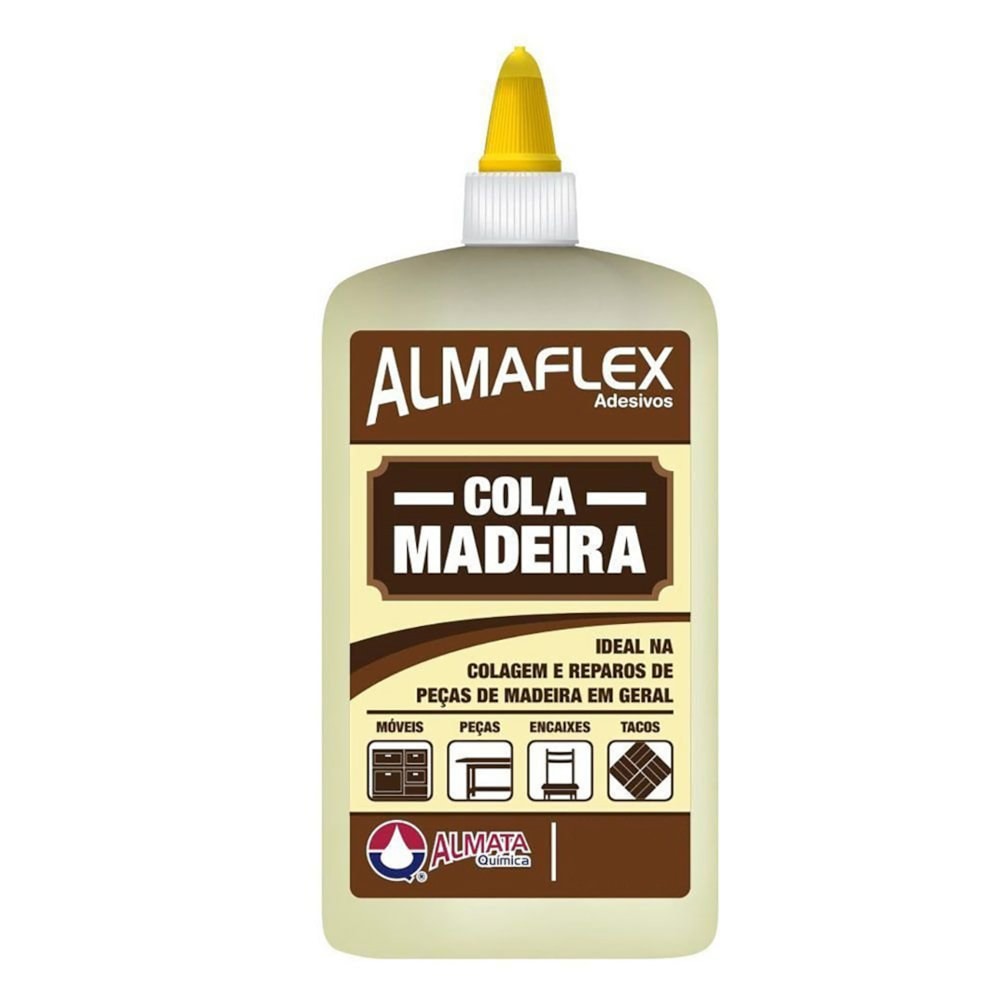 Cola Para Madeira 250g Aderência Instantânea Almata