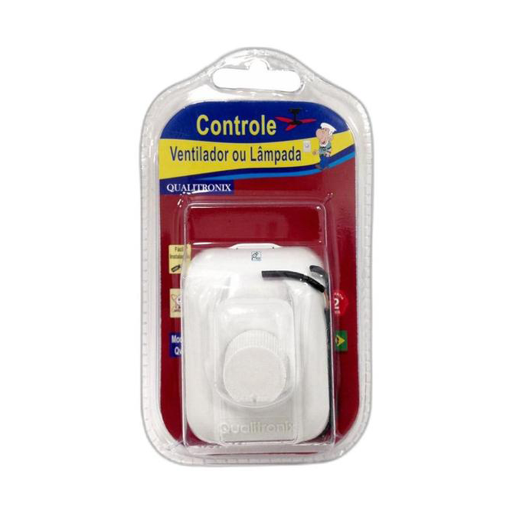 Controle Para Ventilador E Luz Sobrepor Qv39 Qualitronix