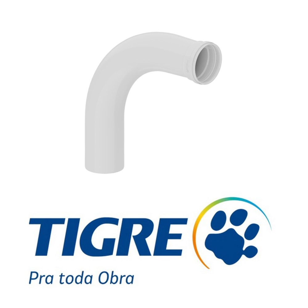 Curva PVC 90º Longa Para Tubo Esgoto 100mm Tigre