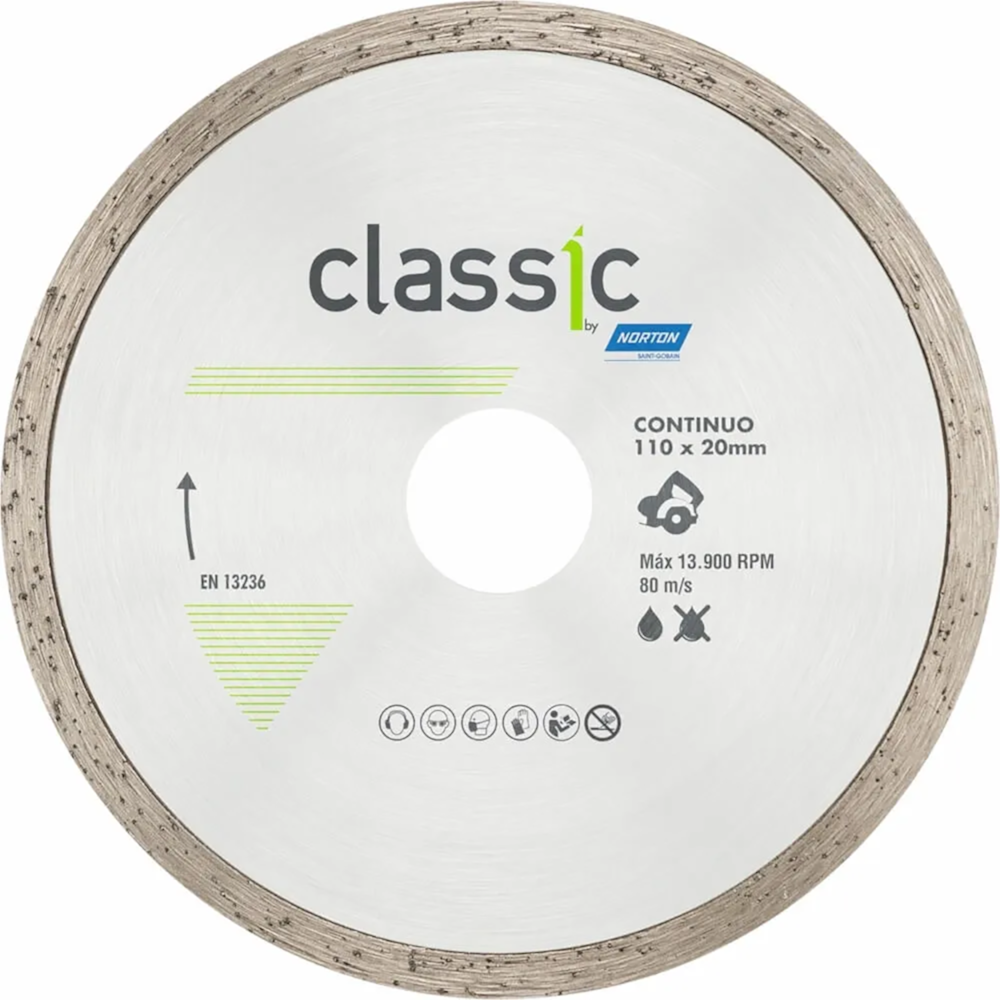 Disco Diamantado Continuo Classic 110x20mm Norton