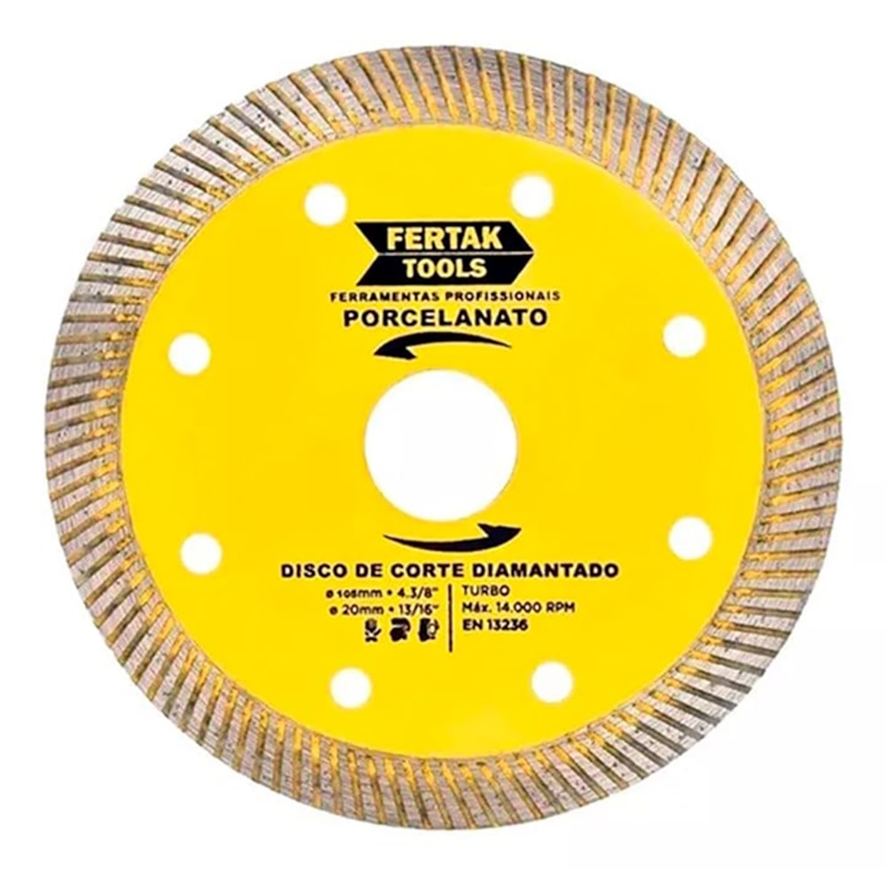 Disco Diamantado Porcelanato 105mmX2 X1,2mm Fertak