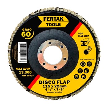 Disco Flap 4.1/2" Grão 60 Fertak Tools