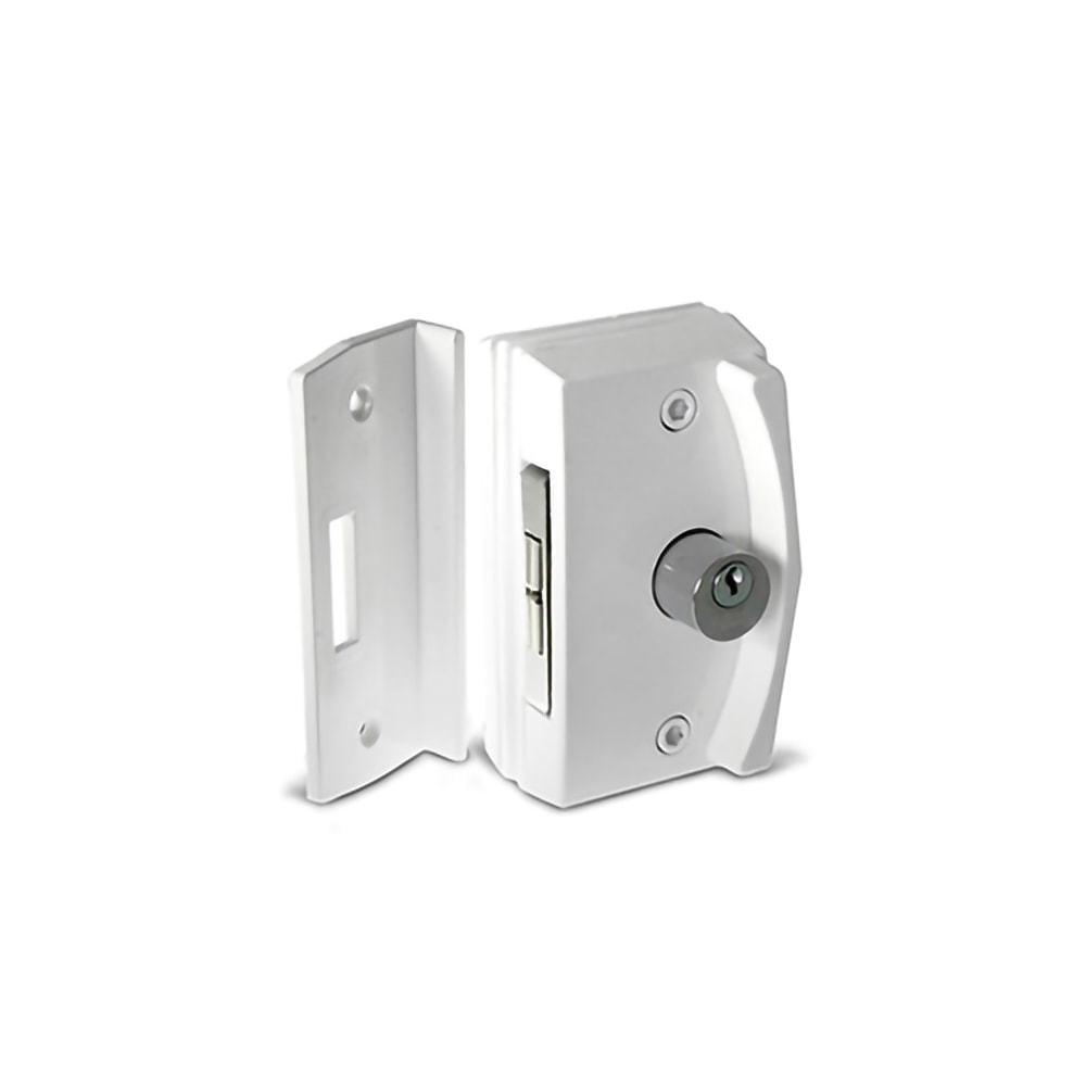 Fechadura Para Montagem Porta de Correr Vidro Kit 10 Branco Hela