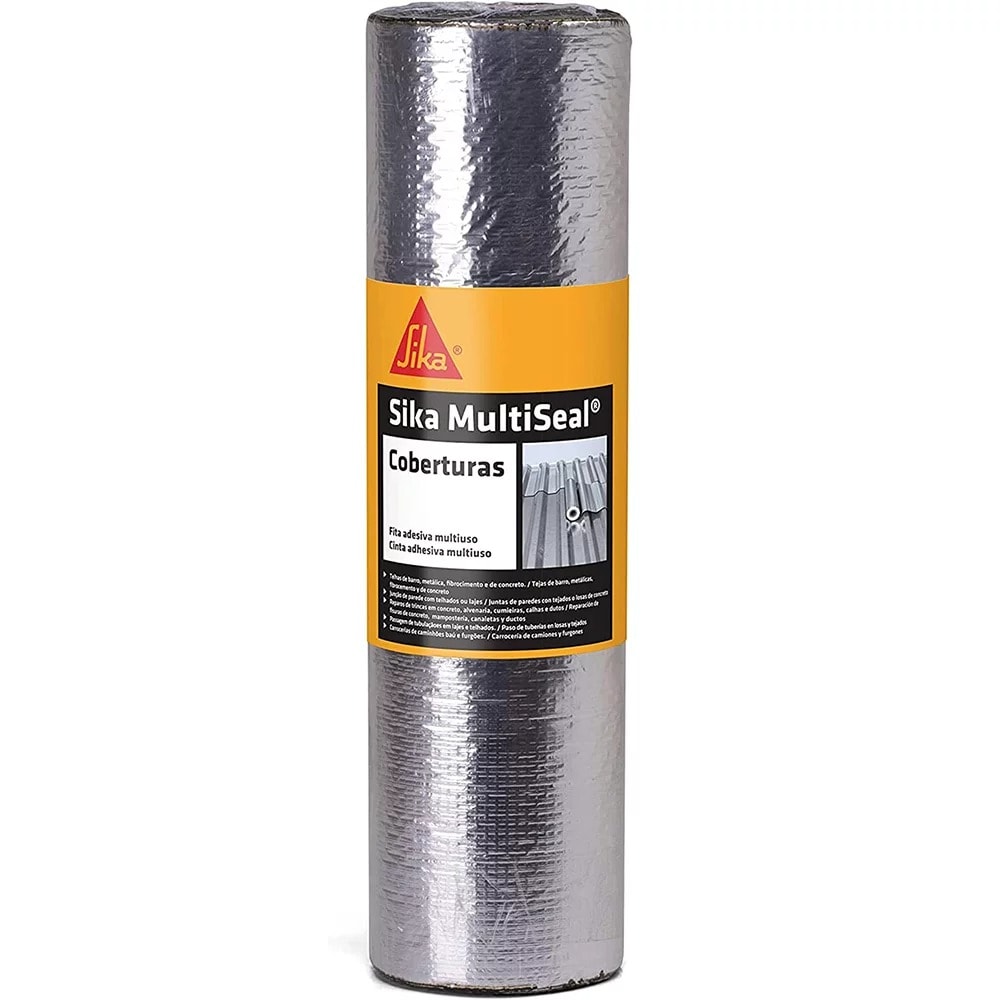 Fita Aluminizada Multiuso Sikaseal-423 Rolo 30cmX10m Espessura 0.60mm Sika