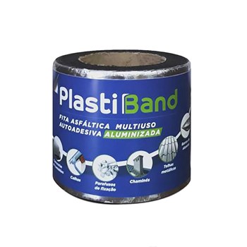 Fita Asfáltica Aluminizada 10m Multiuso PlastiBand D. Plastic