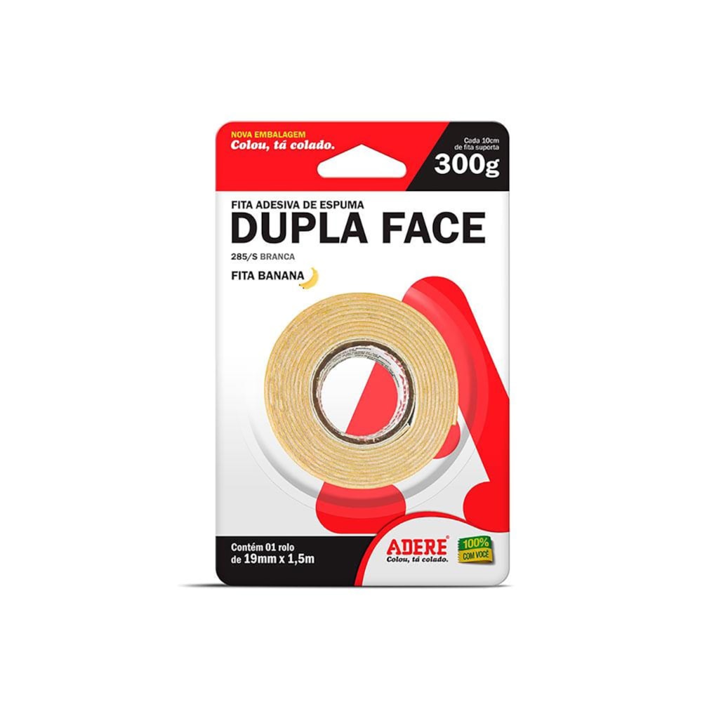 Fita Dupla Face Espuma 1,5m X 19mm Adere