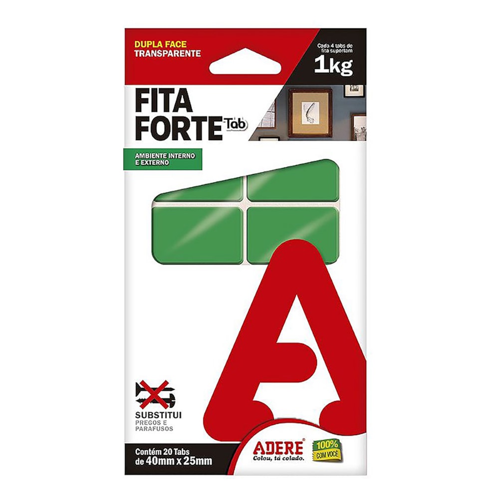 Fita Dupla Face Tablete 40mm x 25mm Adere