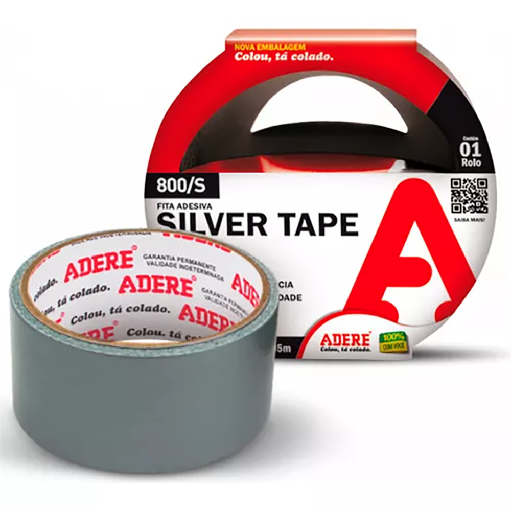 Fita Silver Tape Adesiva 45mmX5m Adere