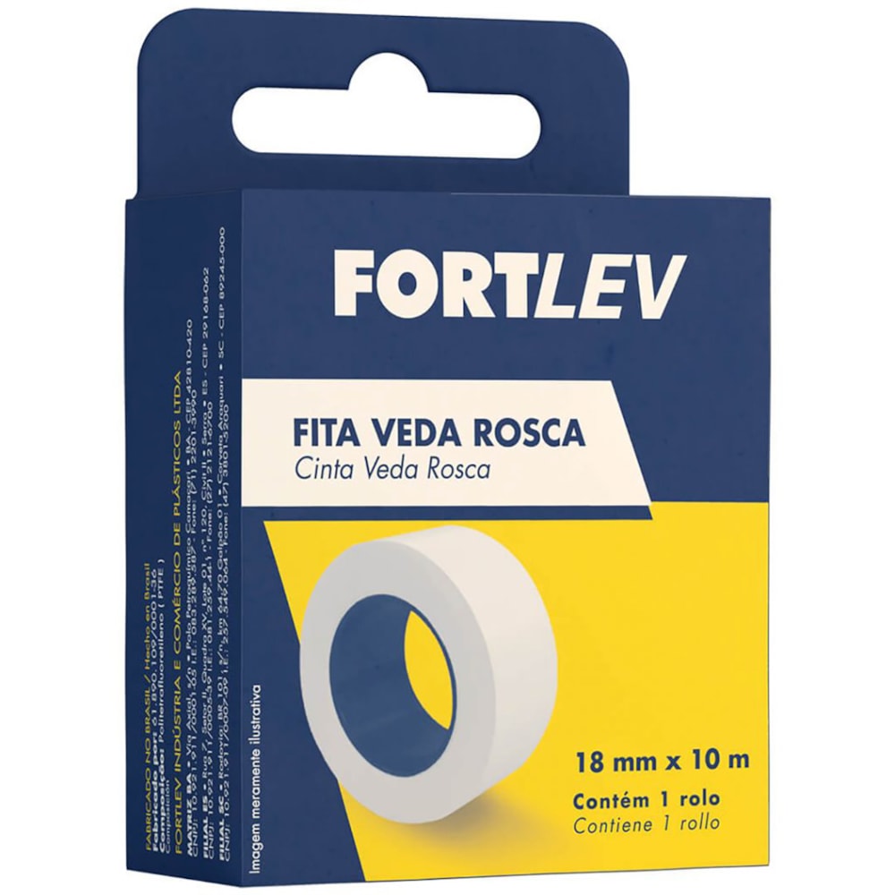 Fita Veda Rosca 18mm X 10m Fortlev