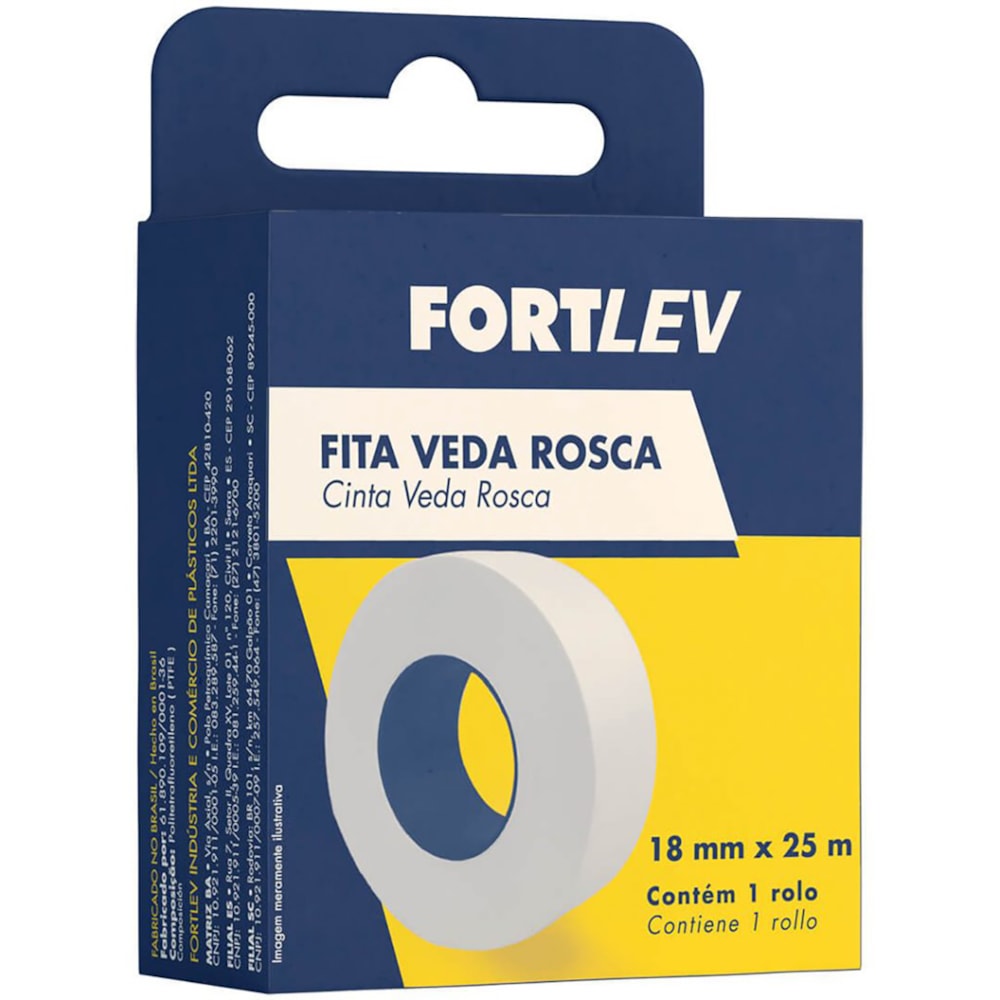 Fita Veda Rosca 18mm X 25m Fortlev