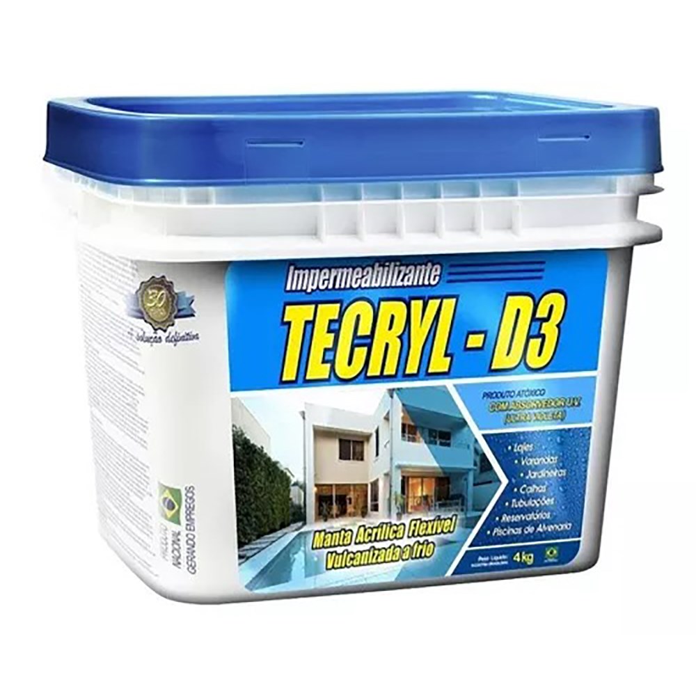 Impermeabilizante Acrílico 4kg Tecryl D3