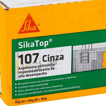 Impermeabilizante SikaTop 107 Cinza Caixa 18kg Sika