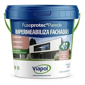 Impermeabilizante Viaflex Fuseprotec Parede 3,6L BD Viapol