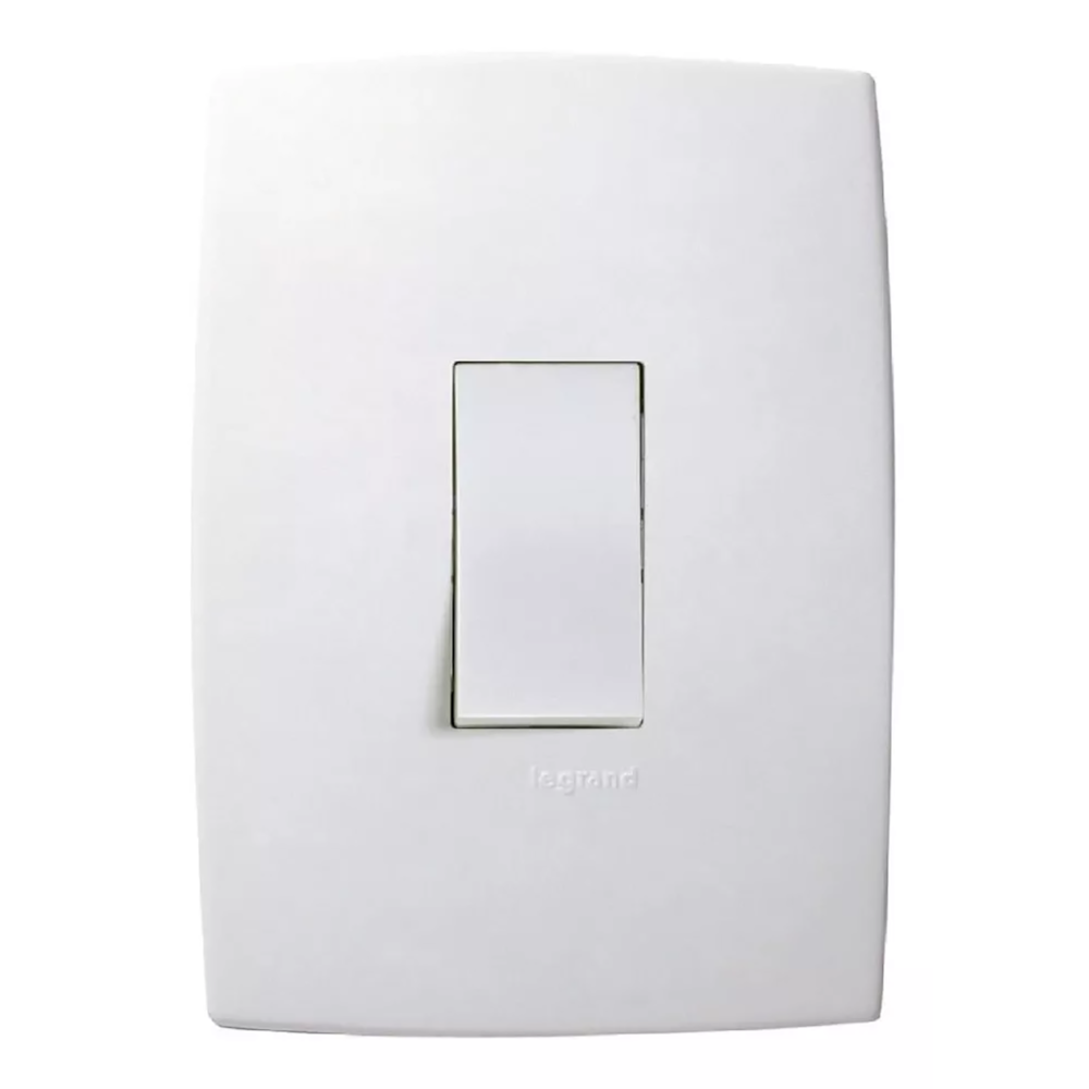 Interruptor Simples Vertical Montado Simples 4x2 Branco Pial Plus