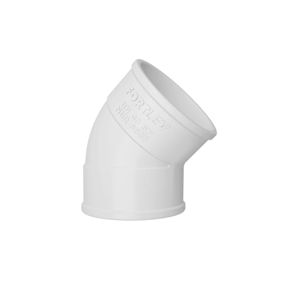 Joelho PVC 45° Para Tubo Esgoto 150mm Fortlev