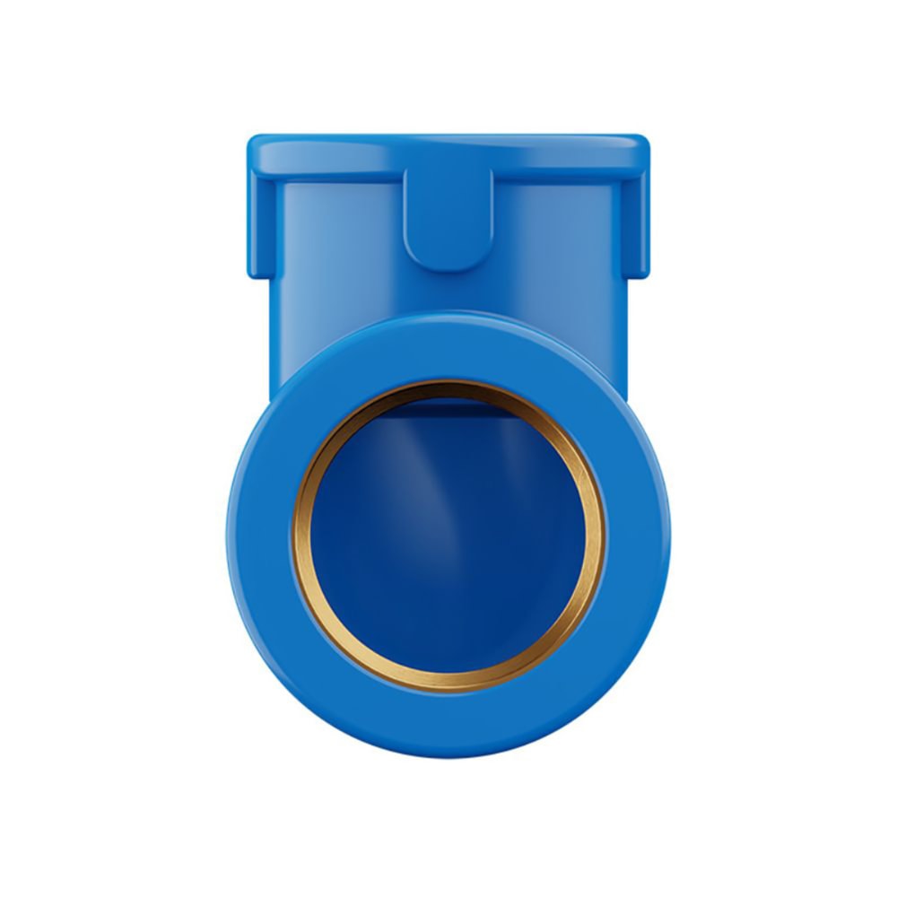 Joelho PVC 90º Soldável Azul Bucha 32mm X 3/4" Tigre