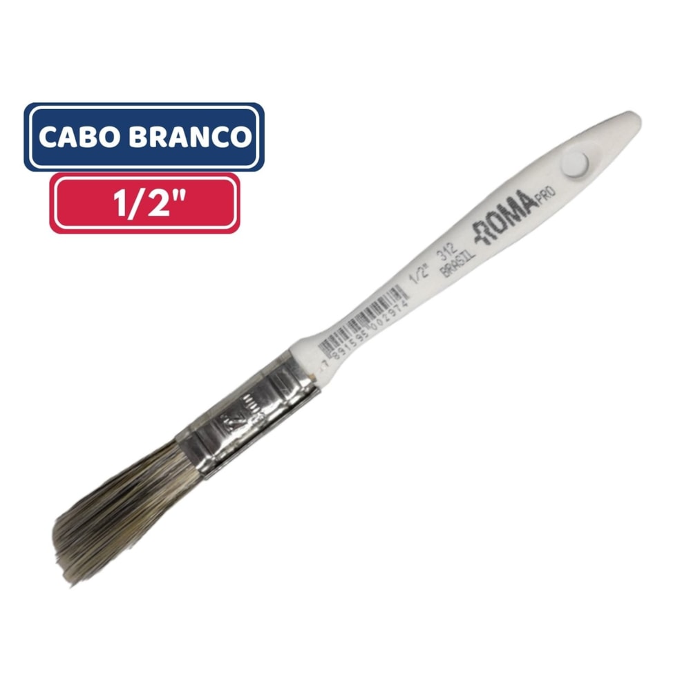 Kit 12 Trincha 1/2” Cabo Branco Roma